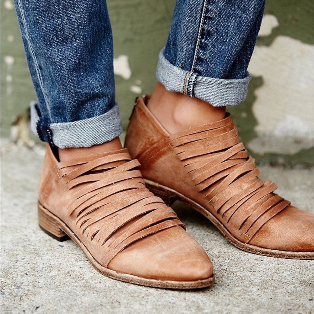 Free People Tan Lost Valley Ankle Boot